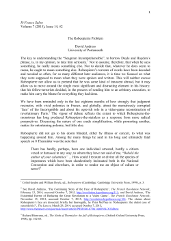 The Robespierre Problem - H