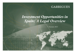 Investment Opportunities in Spain: A Legal Overview