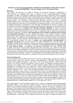 Interaction of Convective Organization and Monsoon Precipitation