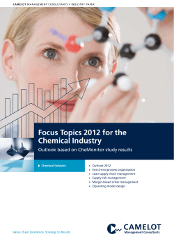 Focus Topics 2012 for the Chemical Industry