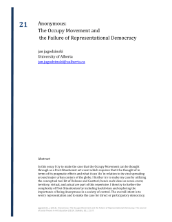Anonymous: The Occupy Movement and the Failure of