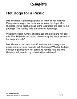 Hot Dogs for a Picnic