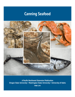 Canning Seafood - Oregon State University Extension Service