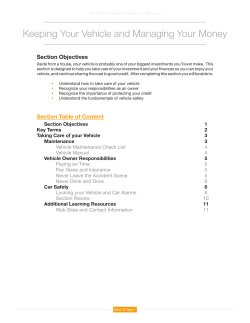 Module 6: Keeping your Vehicle and Managing your Money