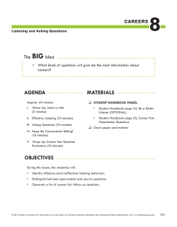 Listening and Asking Questions