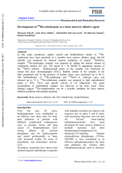 Development of 166Ho-zoledronate as a bone marrow ablative agent