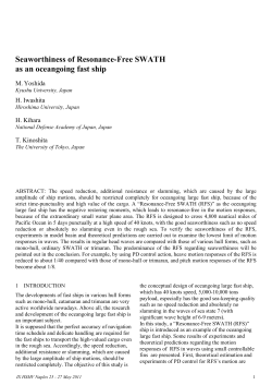 Seaworthiness of Resonance-Free SWATH as an oceangoing fast