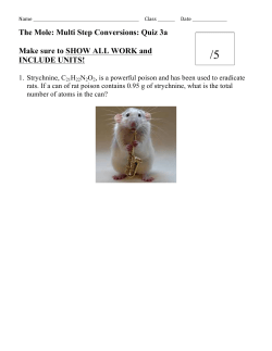 The Mole: Multi Step Conversions: Quiz 3a Make sure to SHOW ALL