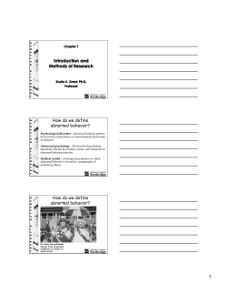 How do we define abnormal behavior?