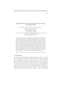 Adaptive Walking Gait for Locomotion on Terrain with Non