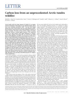 Carbon loss from an unprecedented Arctic tundra wildfire