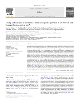 Timing and duration of the Central Atlantic magmatic province in the