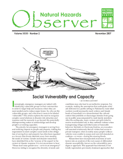 November 2007 - Natural Hazards Center