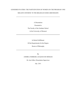 GENDERED WATERS: THE PARTICIPATION OF