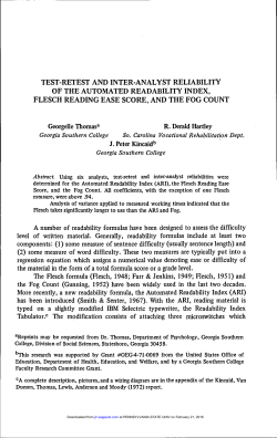 test-retest and inter-analyst reliability of the automated