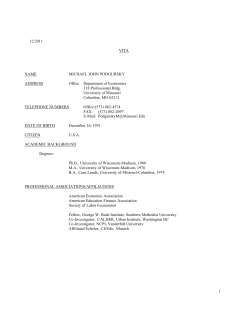 1 12/2011 VITA NAME MICHAEL JOHN PODGURSKY ADDRESS