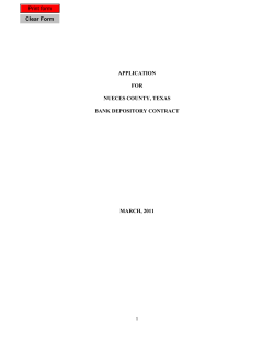1 APPLICATION FOR NUECES COUNTY, TEXAS BANK