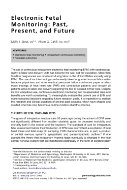 Electronic Fetal Monitoring: Past, Present, and Future