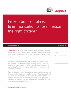 Frozen pension plans: Is immunization or termination the right choice?