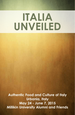 italia unveiled - Millikin University