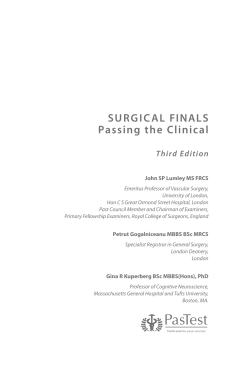 SURGICAL FINALS Passing the Clinical