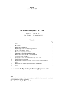Declaratory Judgments Act 1908