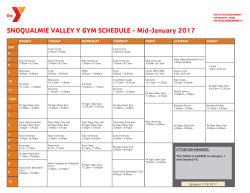 Gym Schedule - YMCA of Greater Seattle