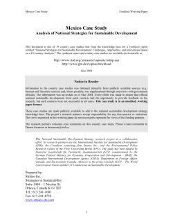 Mexico Case Study - International Institute for Sustainable