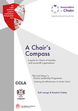 A Chair`s Compass: A guide for Chairs of
