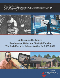 Anticipating the Future: Developing a Vision and Strategic Plan for