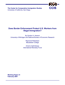 Does Border Enforcement Protect US Workers from Illegal