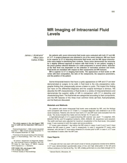 MR Imaging of Intracranial Fluid Levels