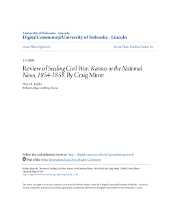 Review of Seeding Civil War: Kansas in the National News, 1854