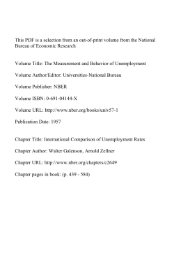 International Comparison of Unemployment Rates