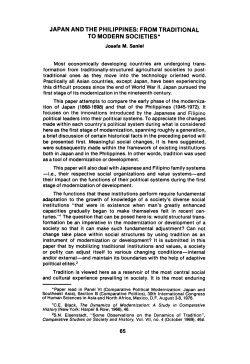 Japan and the Philippines: From traditional to modern societies