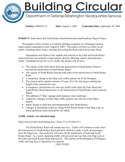 SUBJECT: Eads Street and North Rotary Road Intersection and