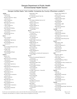 Georgia Certified Septic Tank Installer Companies