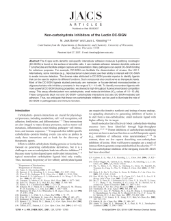 Non-carbohydrate Inhibitors of the Lectin DC-SIGN