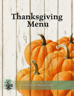Thanksgiving Menu - Thyroid Pharmacist