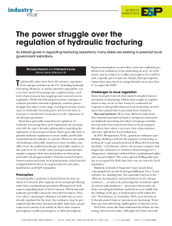 The power struggle over the regulation of hydraulic fracturing