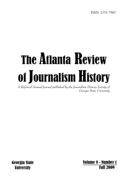 The Atlanta Review of Journalism History - CIME
