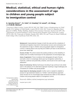 Medical, statistical, ethical and human rights considerations in the