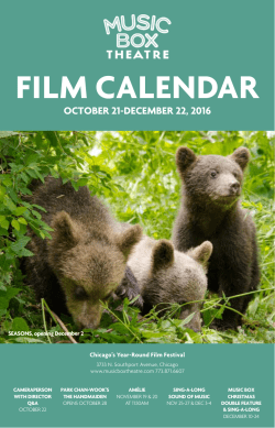 FILM CALENDAR - musicboxtheatre.com
