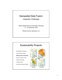 Geospatial Data Fusion Sustainability Projects