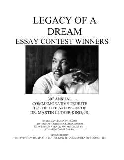 legacy of a dream - Irvington Public Schools
