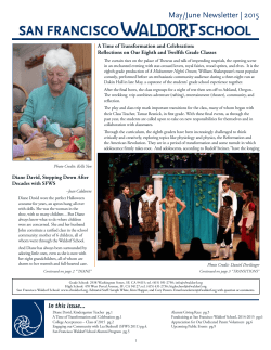 Decades with SFWS - San Francisco Waldorf School
