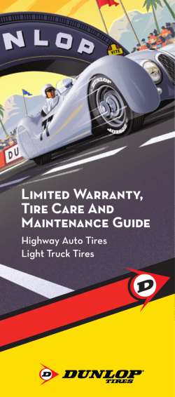 Limited Warranty, Tire Care And Maintenance Guide