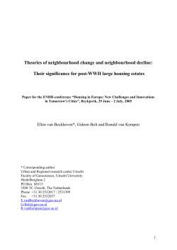 Their significance for post-WWII large housing estates