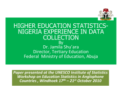 Nigeria-HIGHER EDUCATION STATISTICS