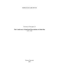 Conference of Spiritual Descendants of John Hus